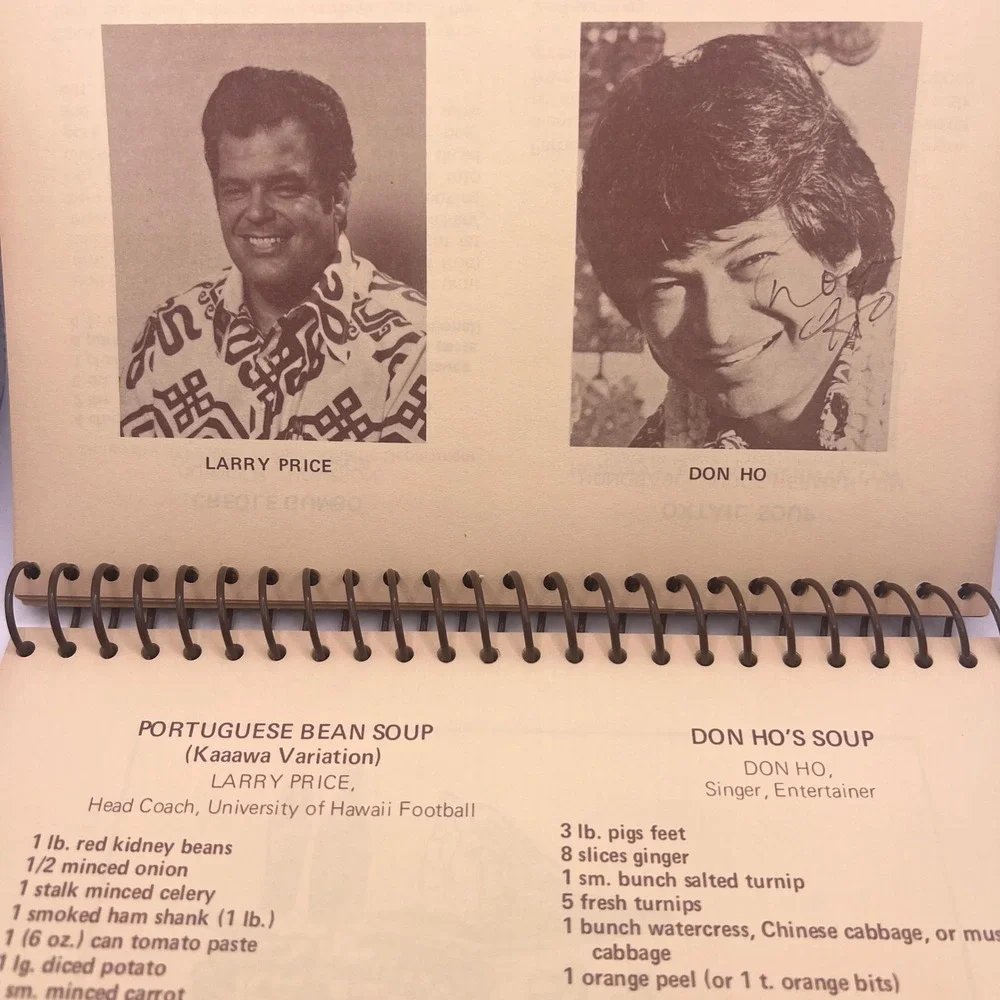 Vintage 1974 Friends of Habilitat Hawaiian Cookbook Celebrity Recipes Don Ho